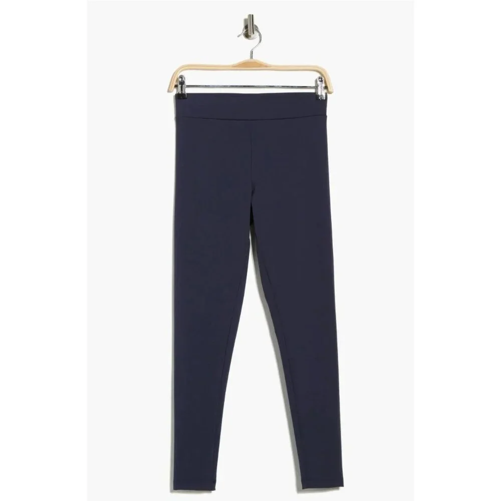Matty M New Mid-Waist Navy‎ Blue Leggings Stretch Pants Size Small Timeless